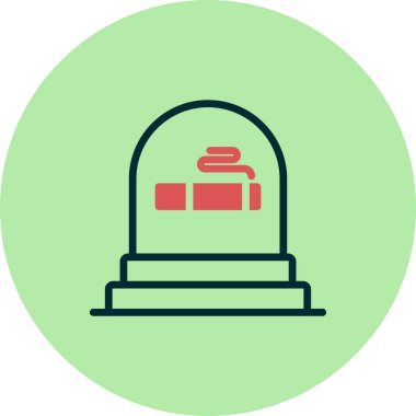 Beyaz arkaplanda izole edilmiş düz stil mezar simgesi. Ölüm 