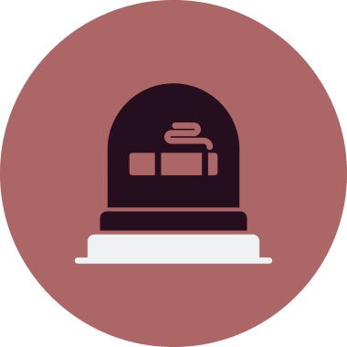 Beyaz arkaplanda izole edilmiş düz stil mezar simgesi. Ölüm 