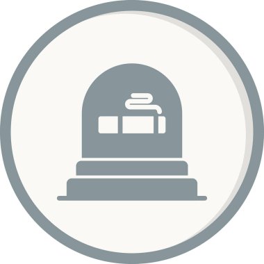 Beyaz arkaplanda izole edilmiş düz stil mezar simgesi. Ölüm 