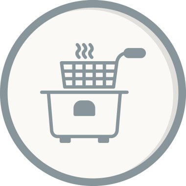 Derin Fryer simgesi, özet konsepti, vektör