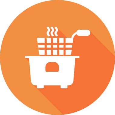 Yemek sepeti simgesi, vektör illüstrasyonu