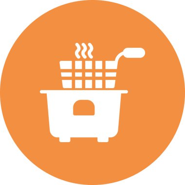 Yemek sepeti simgesi, vektör illüstrasyonu