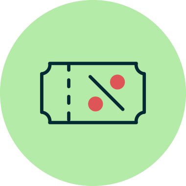 İndirim kuponu simgesi, vektör illüstrasyonu