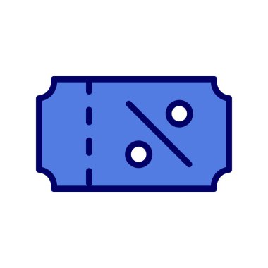 İndirim kuponu simgesi, vektör illüstrasyonu