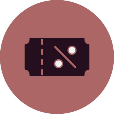 İndirim kuponu simgesi, vektör illüstrasyonu