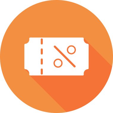 İndirim kuponu simgesi, vektör illüstrasyonu