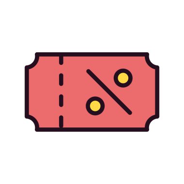 İndirim kuponu simgesi, vektör illüstrasyonu