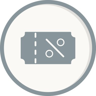 İndirim kuponu simgesi, vektör illüstrasyonu