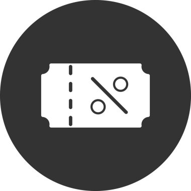 İndirim kuponu simgesi, vektör illüstrasyonu