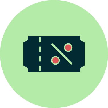 İndirim kuponu simgesi, vektör illüstrasyonu