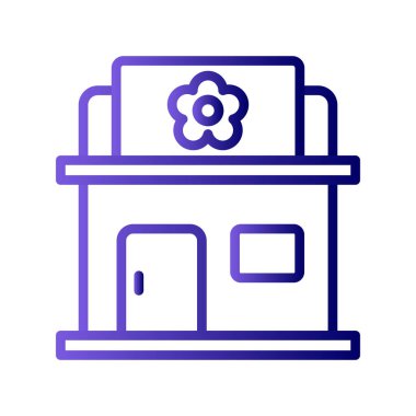 Çiçek Dükkanı simgesinin vektör çizimi 