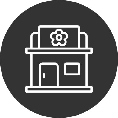 Çiçek Dükkanı simgesinin vektör çizimi 