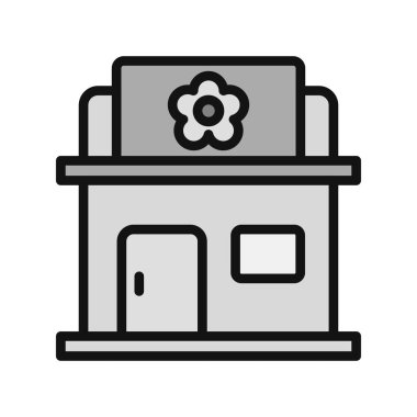 Çiçek Dükkanı simgesinin vektör çizimi 