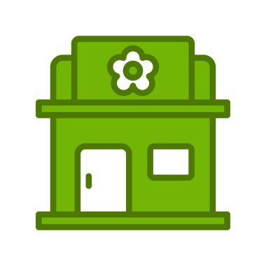 Çiçek Dükkanı simgesinin vektör çizimi 