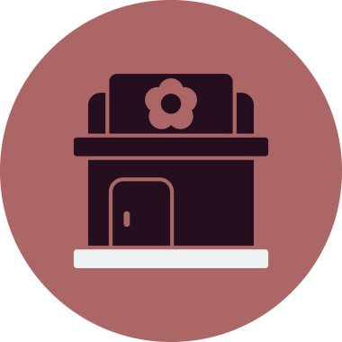 Çiçek Dükkanı simgesinin vektör çizimi 