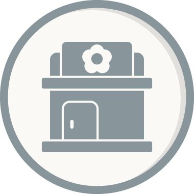 Çiçek Dükkanı simgesinin vektör çizimi 