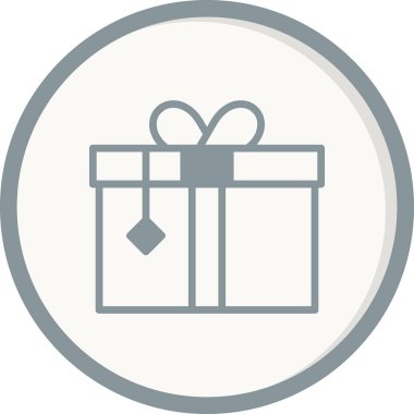 Hediye kutusu simgesi. vektör illüstrasyonu.