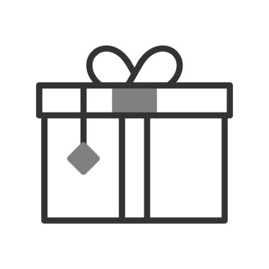 Hediye kutusu simgesi. vektör illüstrasyonu.