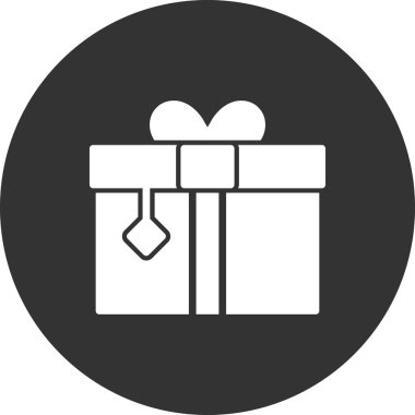 Hediye kutusu simgesi. vektör illüstrasyonu.