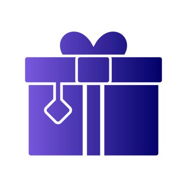 Hediye kutusu simgesi. vektör illüstrasyonu.