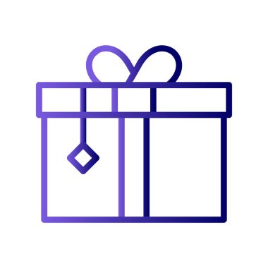 Hediye kutusu simgesi. vektör illüstrasyonu.