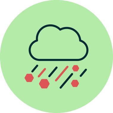 Hava durumu. Web simgesi basit bir illüstrasyon. Dolu 