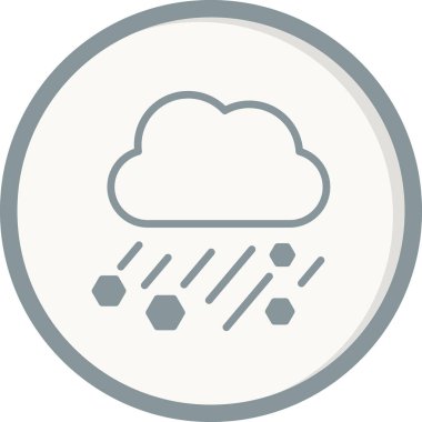 Hava durumu. Web simgesi basit bir illüstrasyon. Dolu 