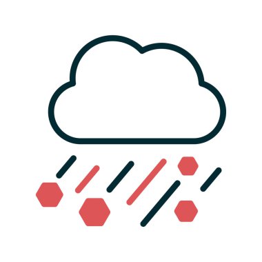 Hava durumu. Web simgesi basit bir illüstrasyon. Dolu 