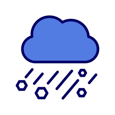 Hava durumu. Web simgesi basit bir illüstrasyon. Dolu 