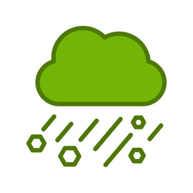 Hava durumu. Web simgesi basit bir illüstrasyon. Dolu 