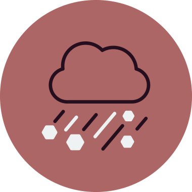 Hava durumu. Web simgesi basit bir illüstrasyon. Dolu 