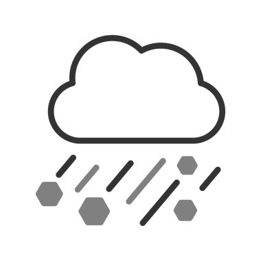 Hava durumu. Web simgesi basit bir illüstrasyon. Dolu 