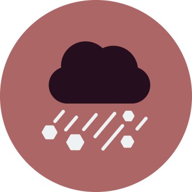 Hava durumu. Web simgesi basit bir illüstrasyon. Dolu 