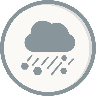 Hava durumu. Web simgesi basit bir illüstrasyon. Dolu 