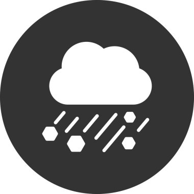 Hava durumu. Web simgesi basit bir illüstrasyon. Dolu 