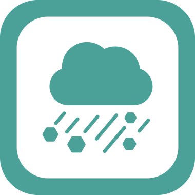 Hava durumu. Web simgesi basit bir illüstrasyon. Dolu 