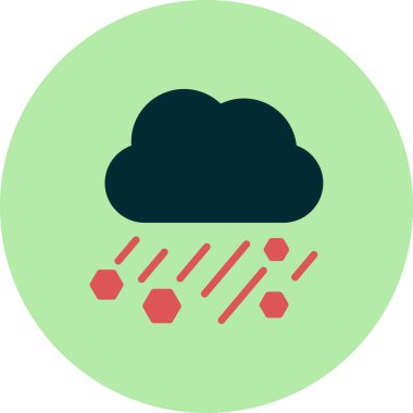 Hava durumu. Web simgesi basit bir illüstrasyon. Dolu 