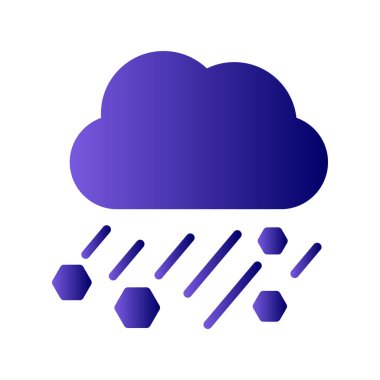 Hava durumu. Web simgesi basit bir illüstrasyon. Dolu 