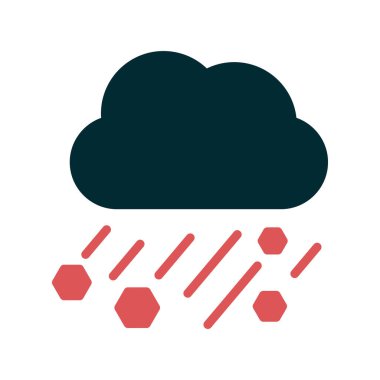 Hava durumu. Web simgesi basit bir illüstrasyon. Dolu 
