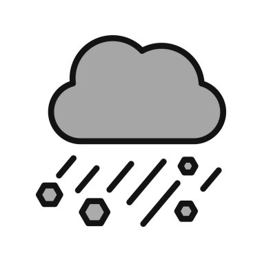 Hava durumu. Web simgesi basit bir illüstrasyon. Dolu 