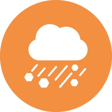 Hava durumu. Web simgesi basit bir illüstrasyon. Dolu 