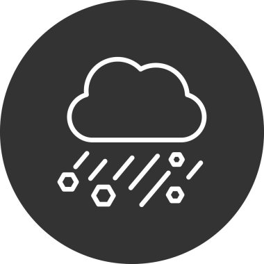 Hava durumu. Web simgesi basit bir illüstrasyon. Dolu 