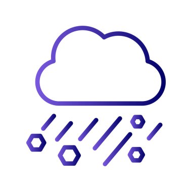 Hava durumu. Web simgesi basit bir illüstrasyon. Dolu 