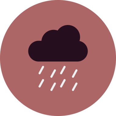 Hava durumu. Web simgesi basit bir illüstrasyon. Dolu 