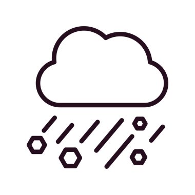 Hava durumu. Web simgesi basit bir illüstrasyon. Dolu 
