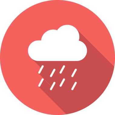 Hava durumu. Web simgesi basit bir illüstrasyon. Dolu 