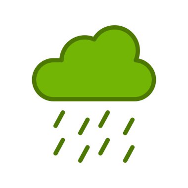 Yağmur bulutu. Web simgesi basit tasarım