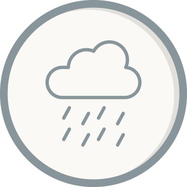 Yağmur bulutu. Web simgesi basit tasarım