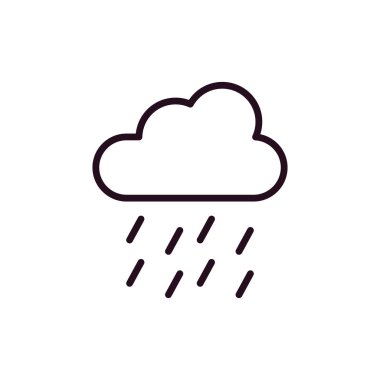 Yağmur bulutu. Web simgesi basit tasarım