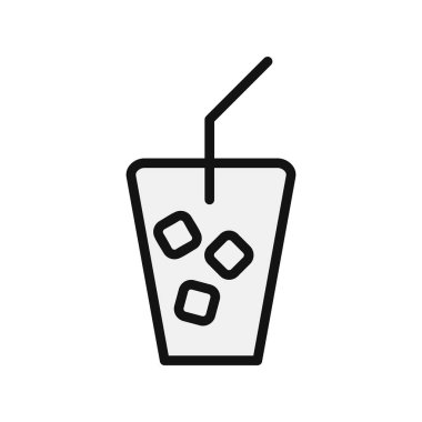 Ice Tea ikon vektör illüstrasyonu